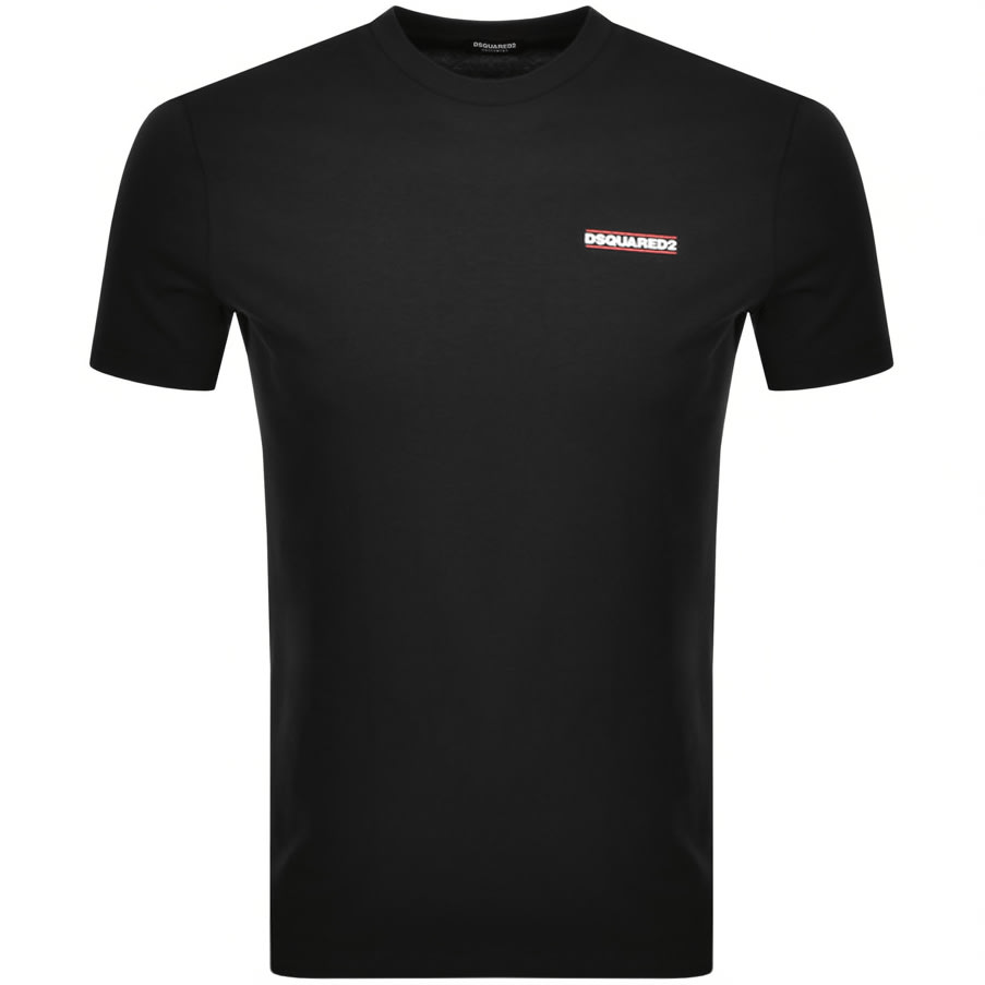 Alternative Image for ProductDSQUARED2 Chest Logo Short Sleeved T Shirt Black1
